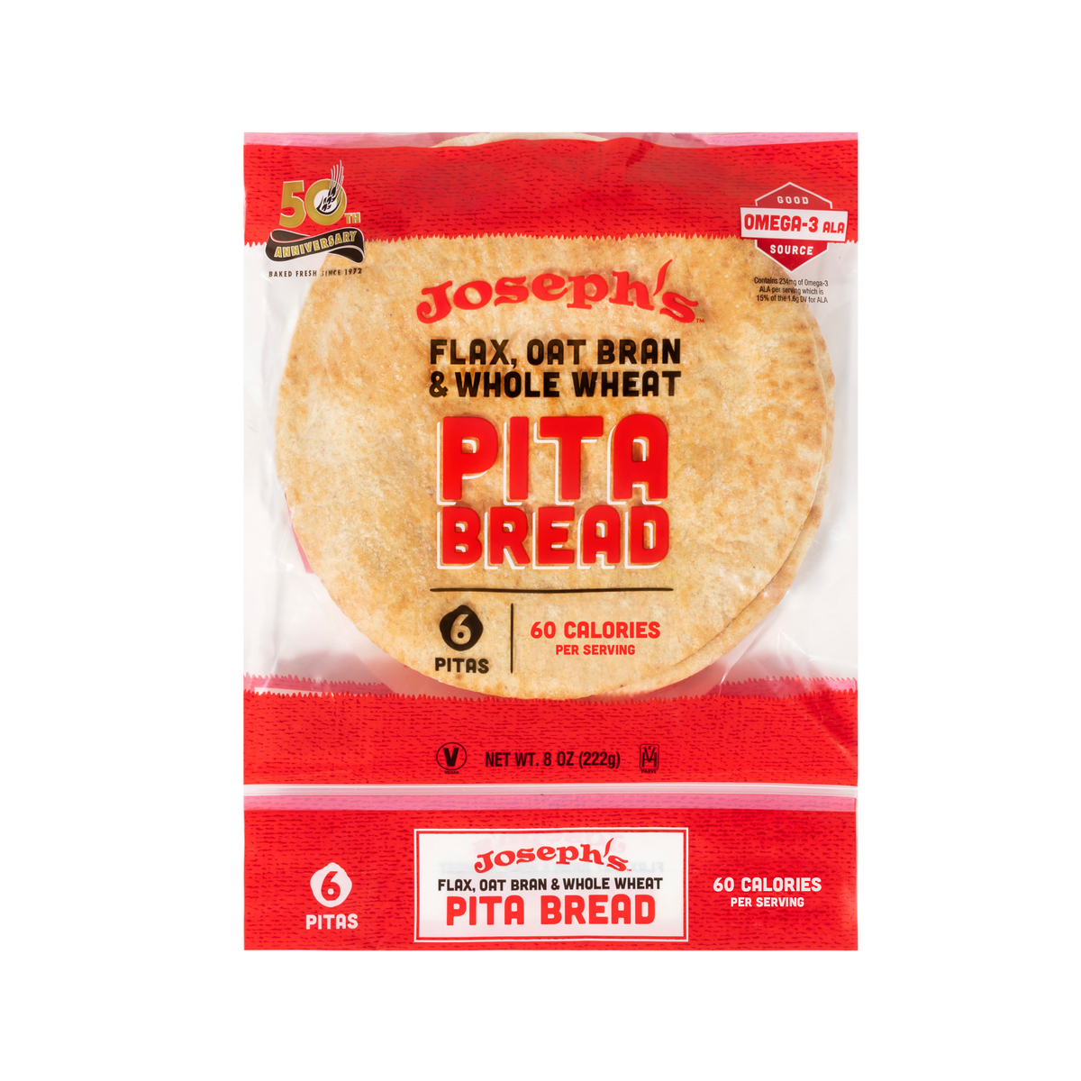 Flax, Oat Bran & Whole Wheat Pita Bread – Joseph's Bakery